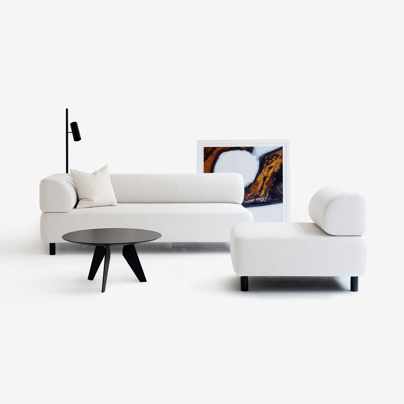 Bolder 2,5-Sitzer mit Bolder 1-Sitzer in Savant Whisper