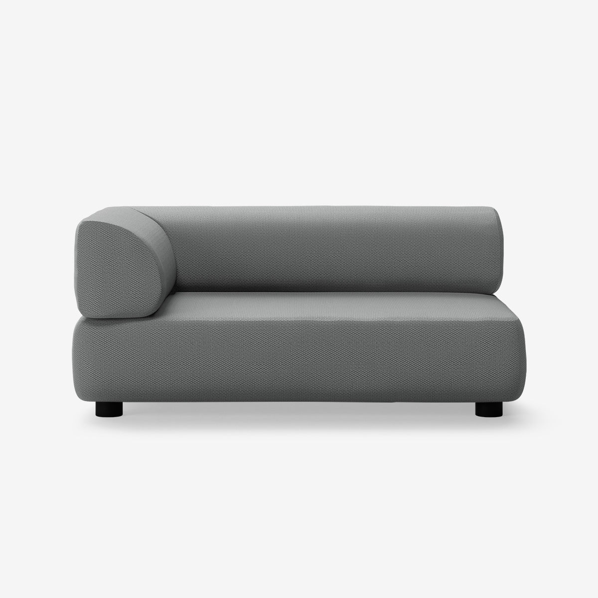 Bolder 2 Sitzer Links Loop Charcoal Niedrige Beine