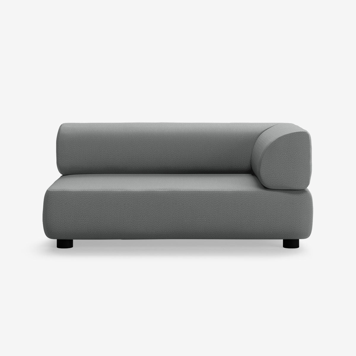 Bolder 2 Sitzer Rechts Loop Charcoal Niedrige Beine