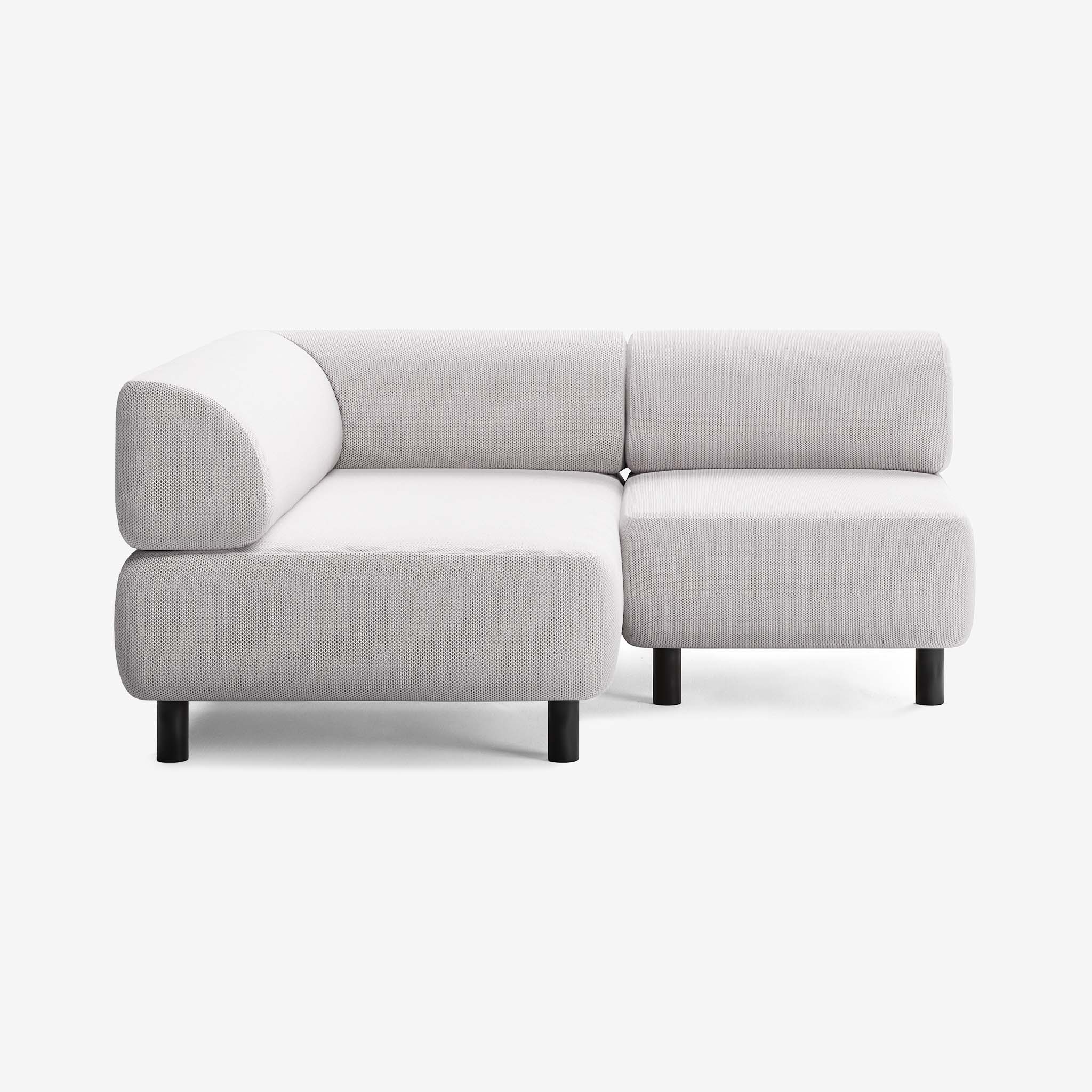 Bolder Sofa 170x150 Arc Concrete Rechts Schwarz