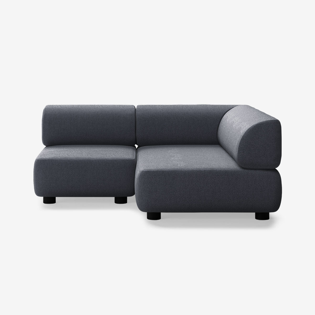 Bolder Sofa 170x150 Links Heritage Indigo Niedrige Beine
