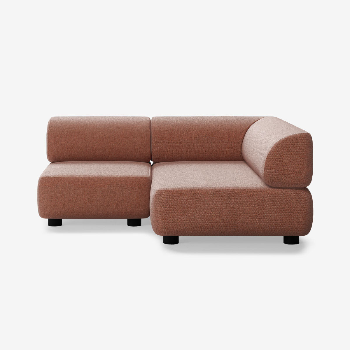 Bolder Sofa 170x150 Links Heritage Rust Niedrige Beine