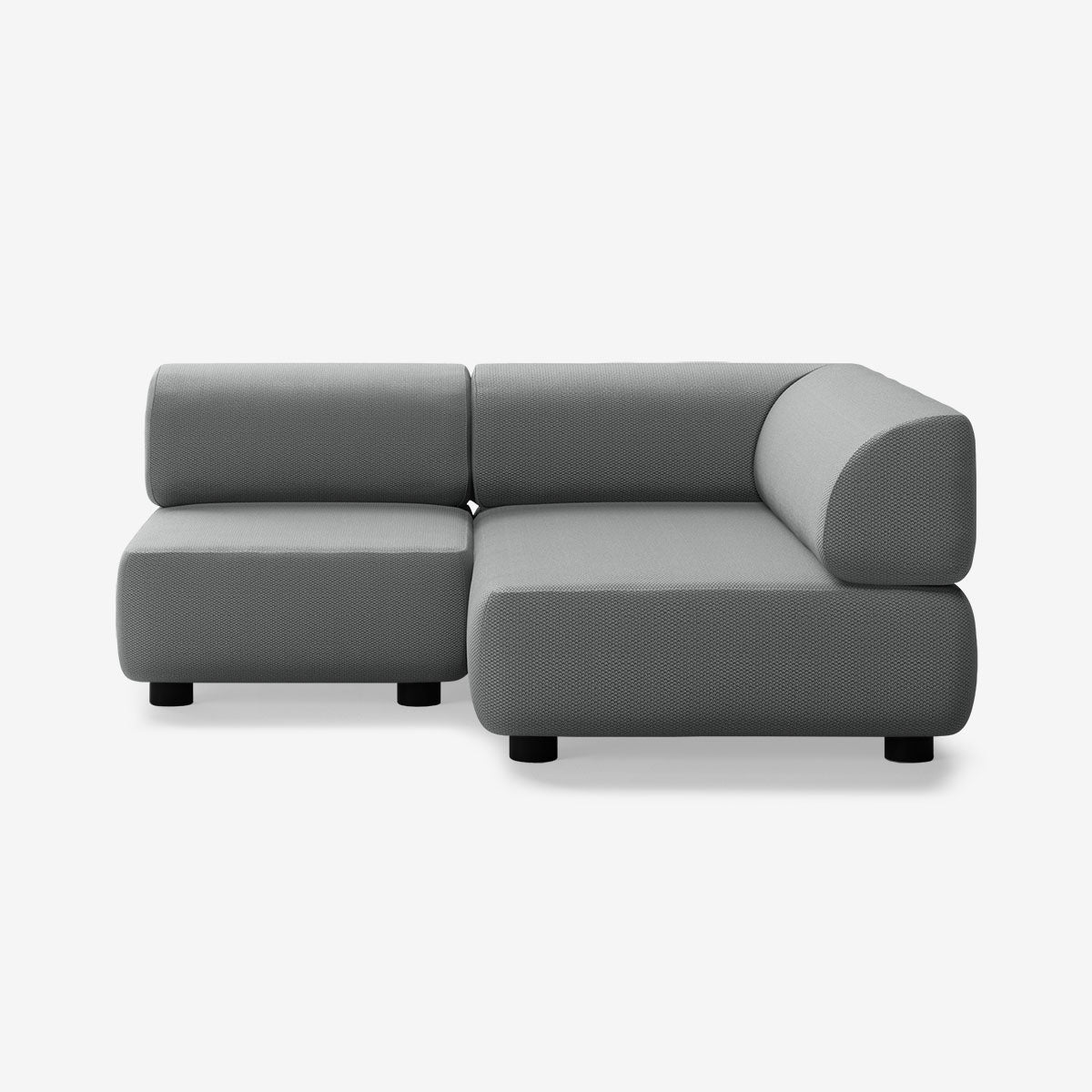 Bolder Sofa 170x150 Links Loop Charcoal Niedrige Beine