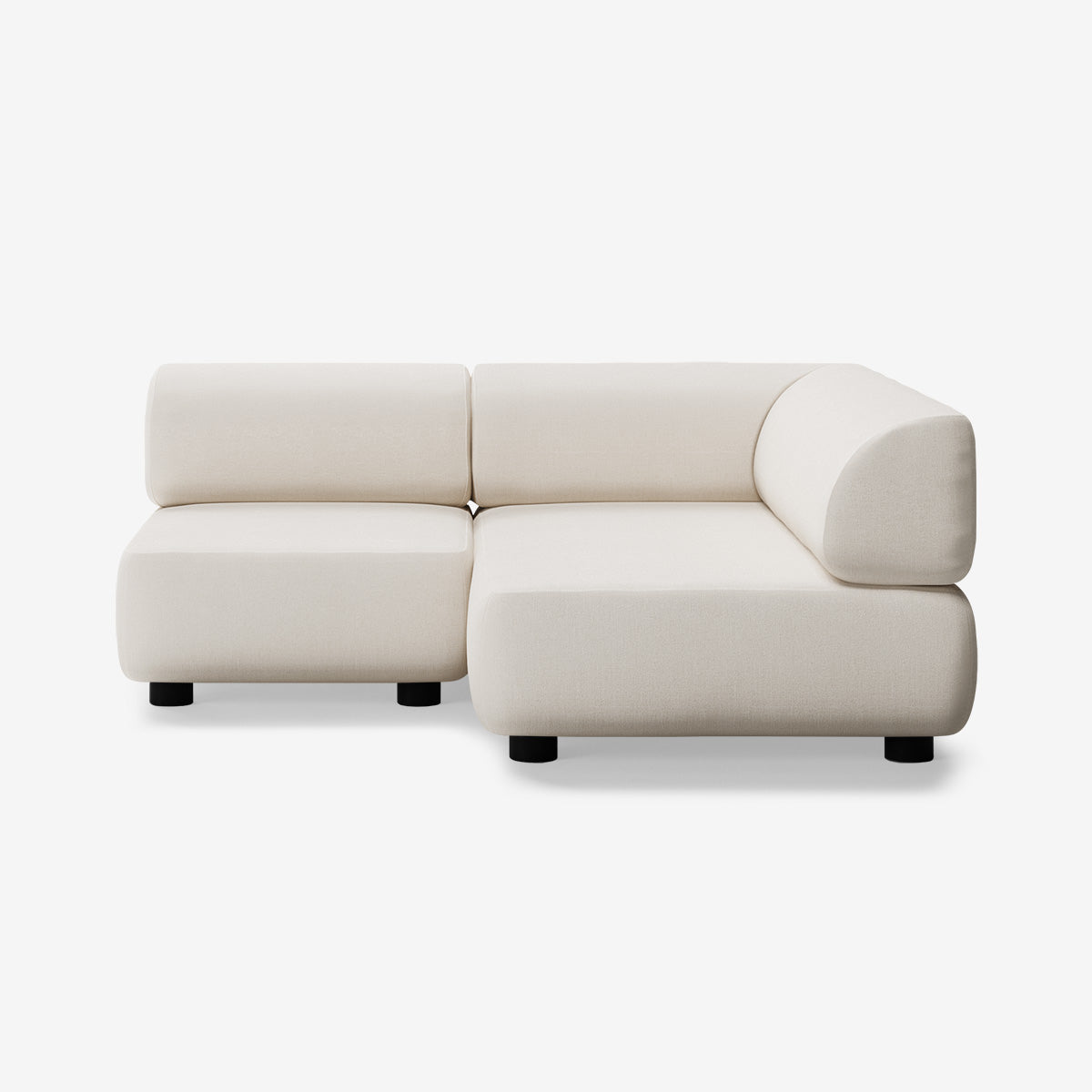 Bolder Sofa 170x150 Links Nantes Linen Chalk Niedrige Beine