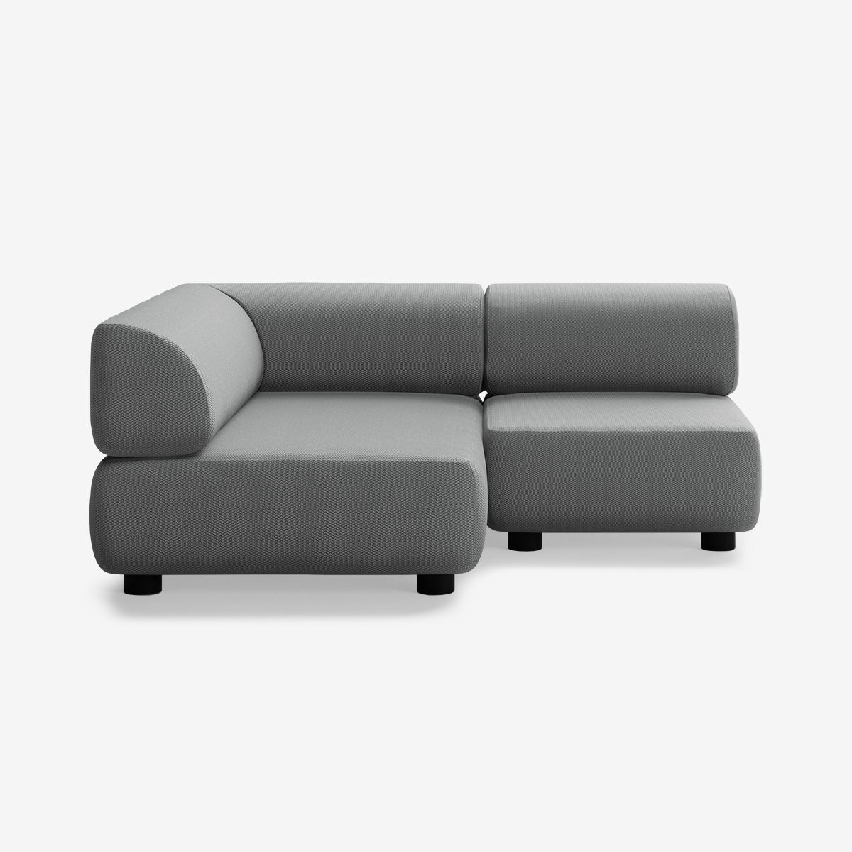 Bolder Sofa 170x150 Rechts Loop Charcoal Niedrige Beine