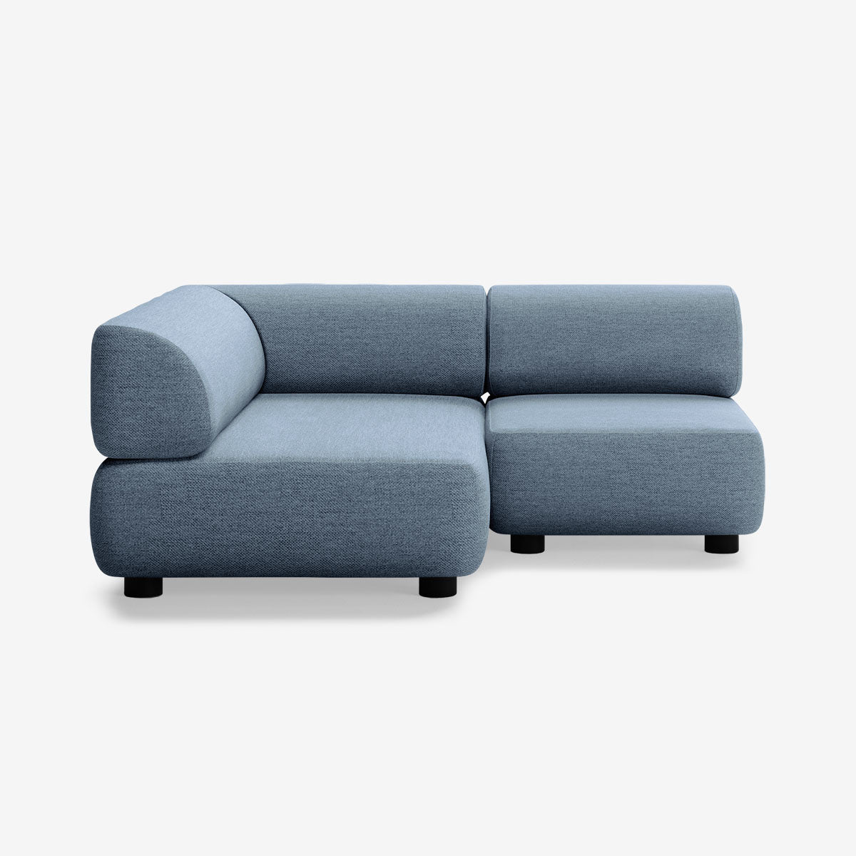 Bolder Sofa 170x150 Rechts Nantes Carbon Sky Niedrige Beine