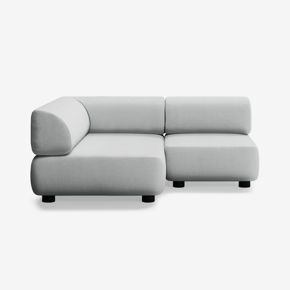 Bolder Sofa 170x150 Rechts Nantes Grey Chine Niedrige Beine