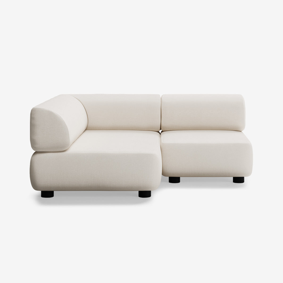Bolder Sofa 170x150 Rechts Nantes Linen Chalk Niedrige Beine