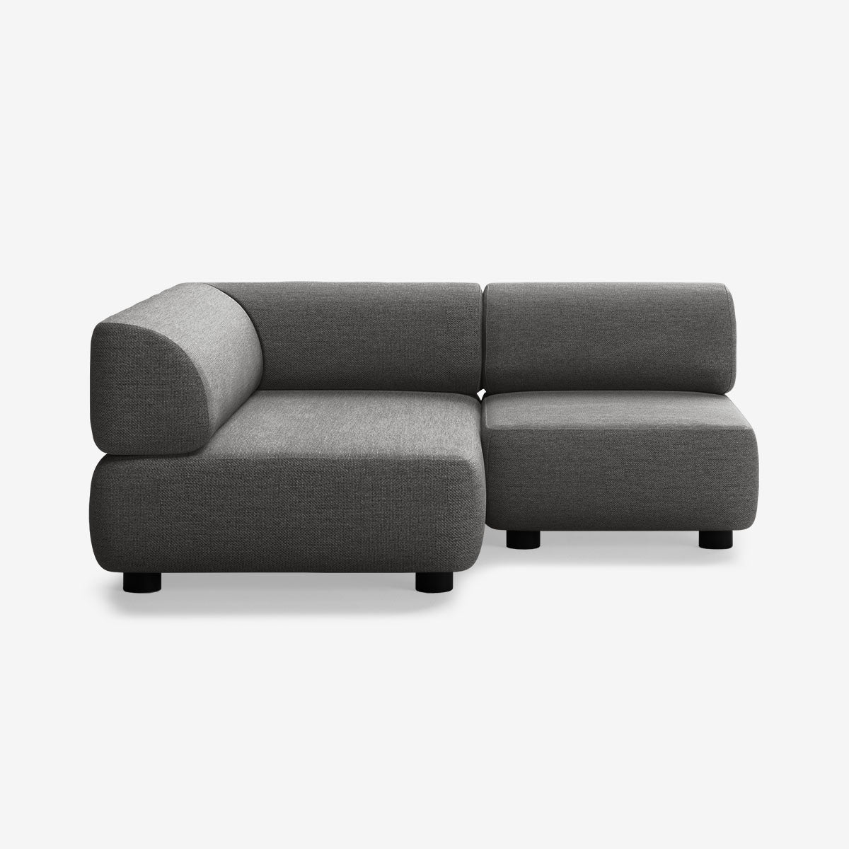 Bolder Sofa 170x150 Rechts Nantes Sooty Niedrige Beine