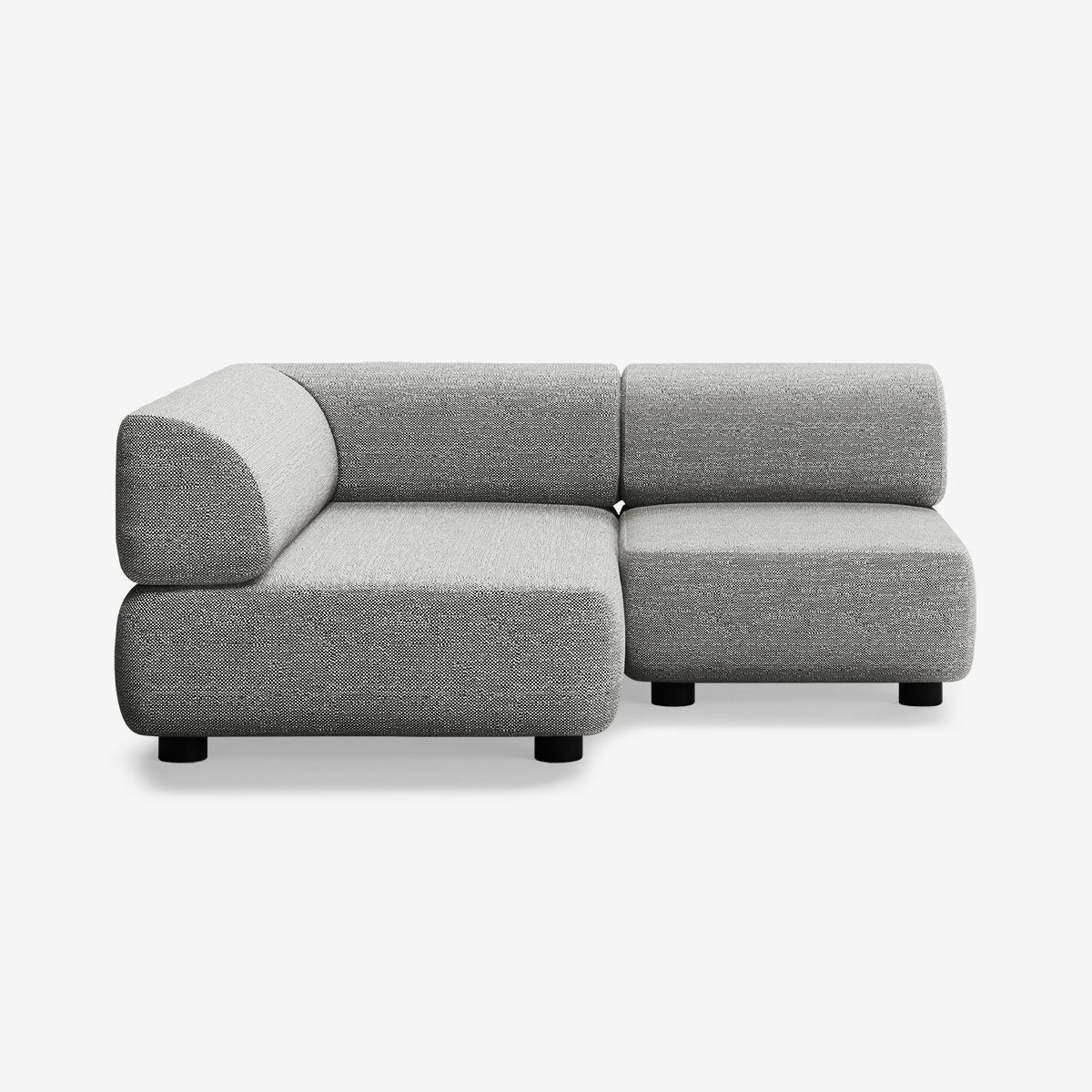 Bolder Sofa 170x150 Rechts Savant Zinc Niedrige Beine