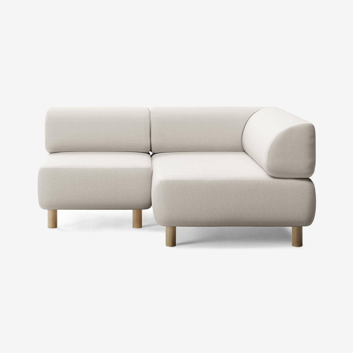 Bolder Sofa 170x150 cm 3-Sitzer Links Beine Eiche Loop Marble