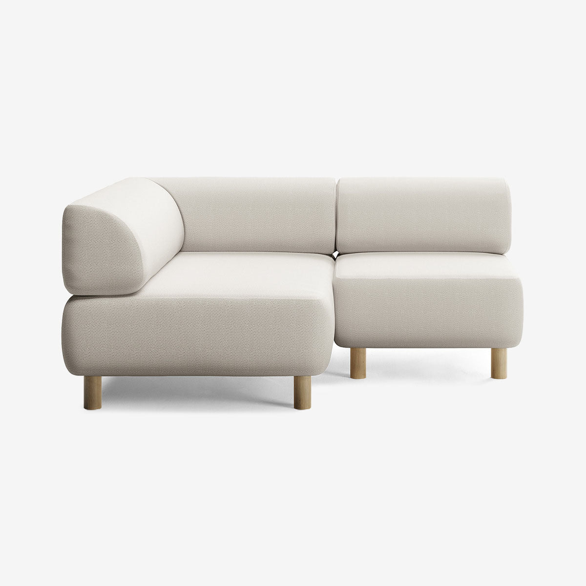 Bolder Sofa 170x150 cm 3-Sitzer Rechts Beine Eiche Loop Marble