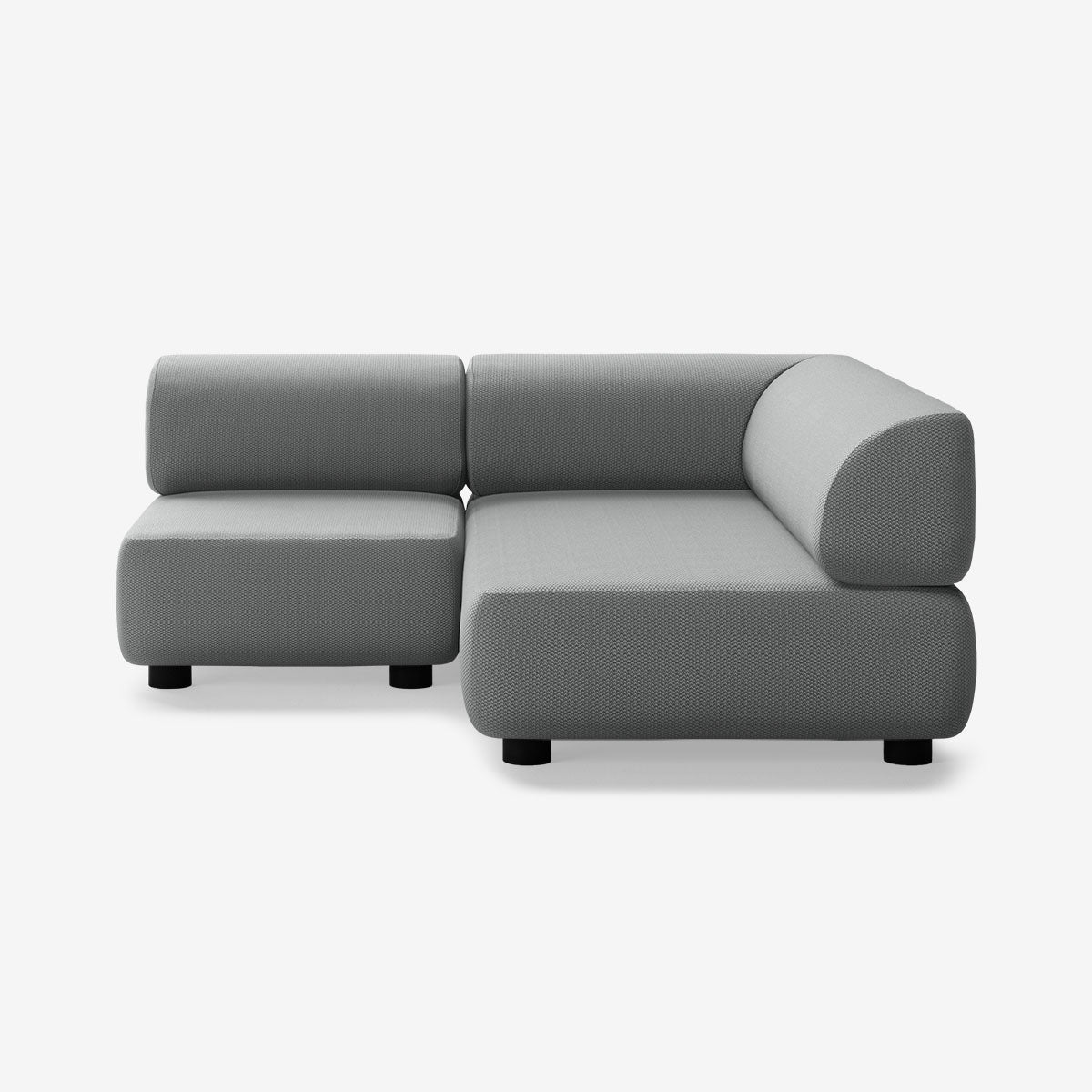 Bolder Sofa 170x170 Links Loop Charcoal Niedrige Beine