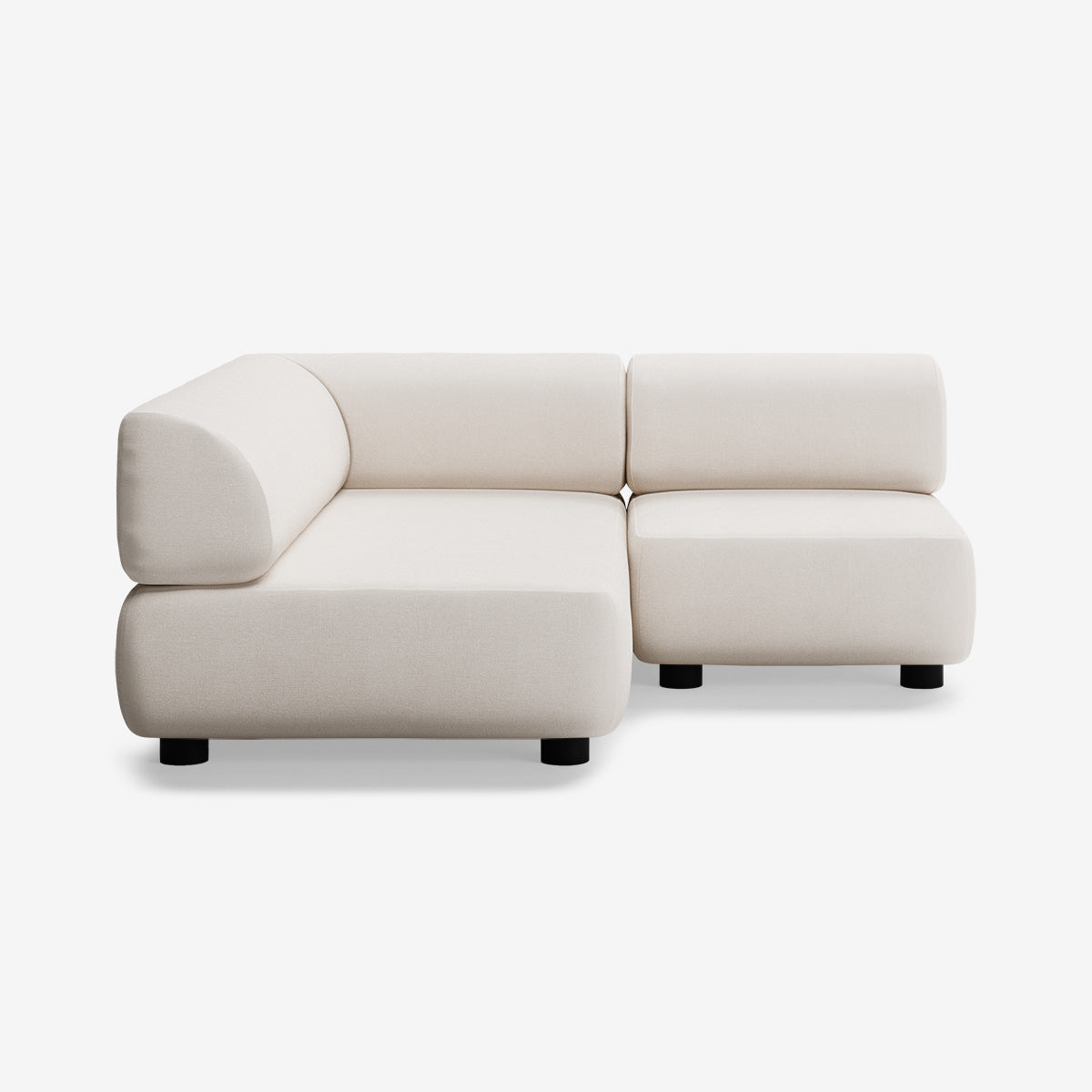 Bolder Sofa 170x170 Rechts Nantes Linen Chalk Niedrige Beine