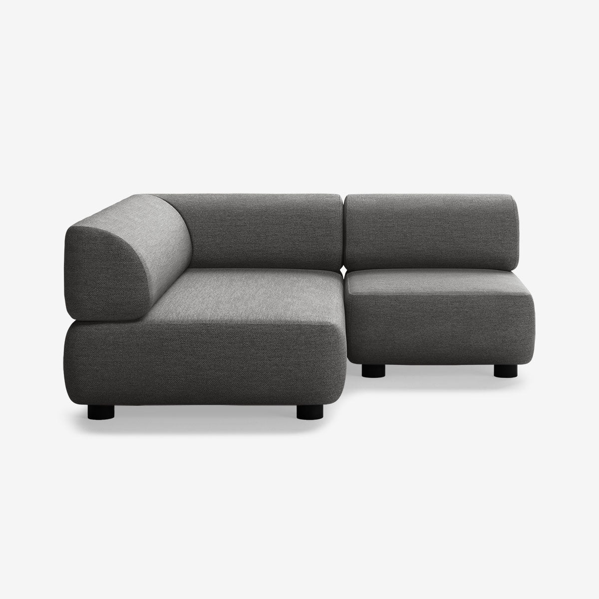 Bolder Sofa 170x170 Rechts Nantes Sooty Niedrige Beine