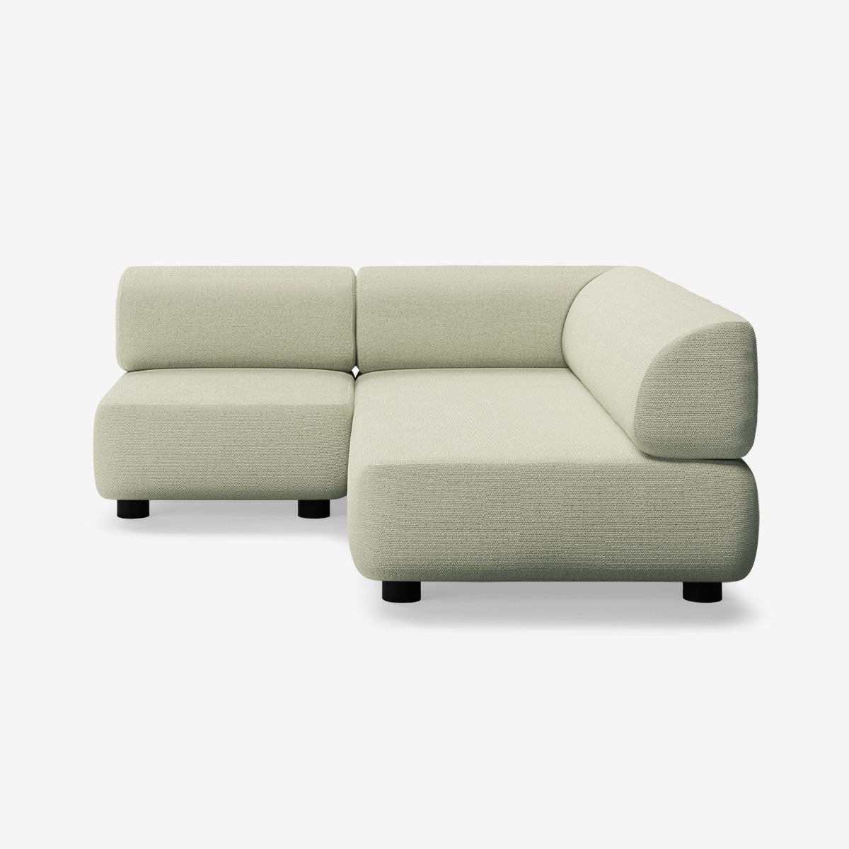 Bolder Sofa 170x200 Links Heritage Moss Niedrige Beine