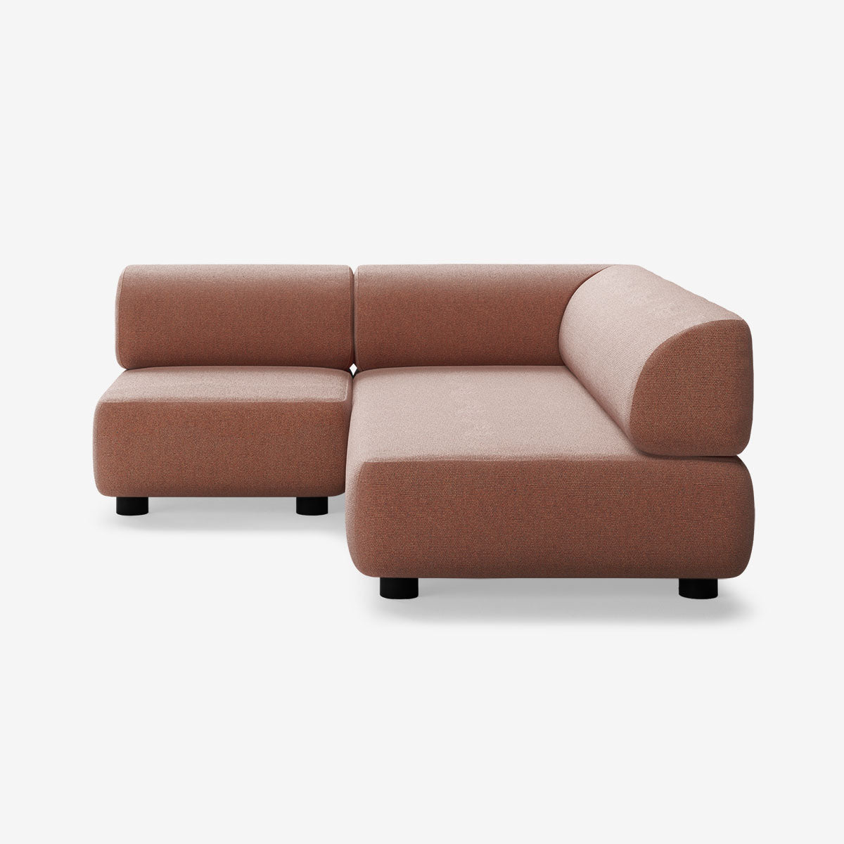 Bolder Sofa 170x200 Links Heritage Rust Niedrige Beine