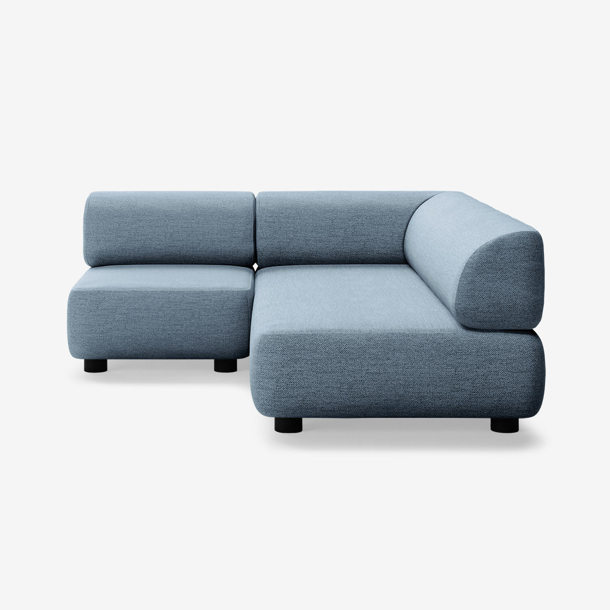 Bolder Sofa 170x200 Links Nantes Carbon Sky Niedrige Beine