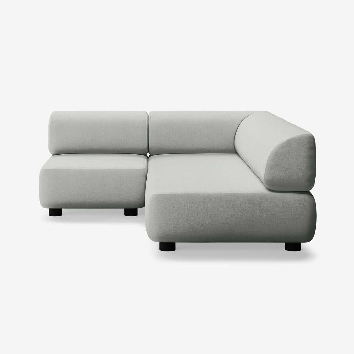 Bolder Sofa 170x200 Links Nantes Grey Chine Niedrige Beine