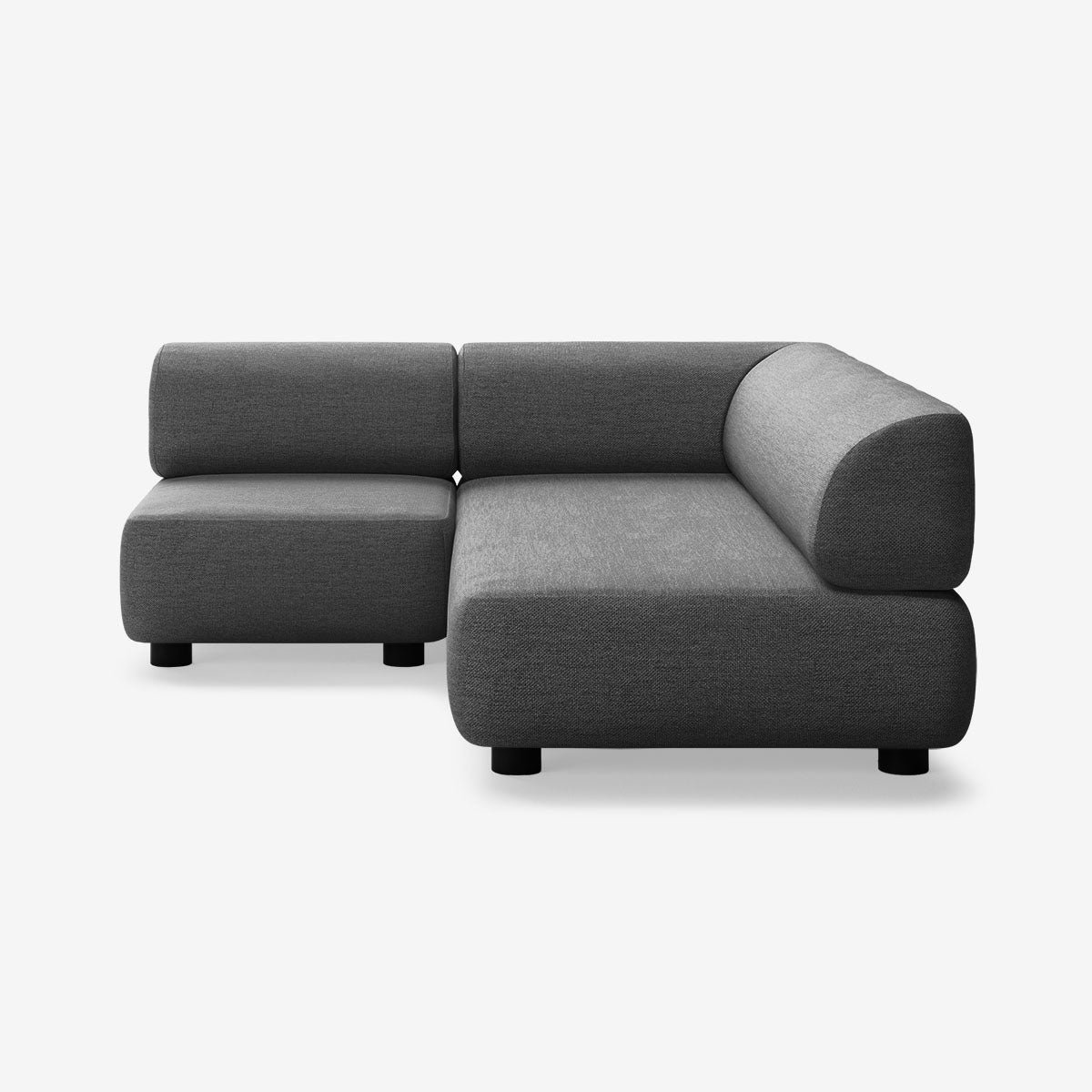 Bolder Sofa 170x200 Links Nantes Sooty Niedrige Beine