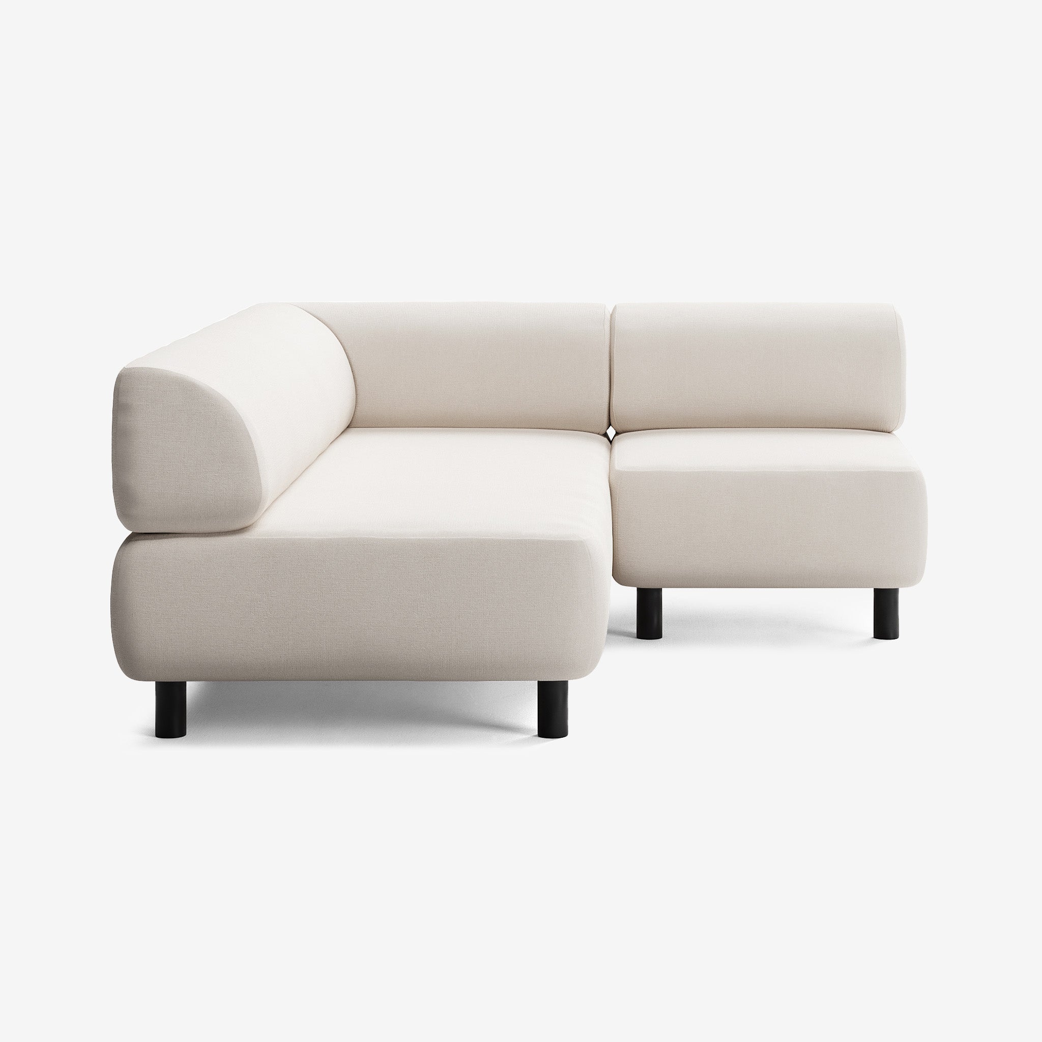 Bolder Sofa 170x200 Nantes Linen Chalk Rechts