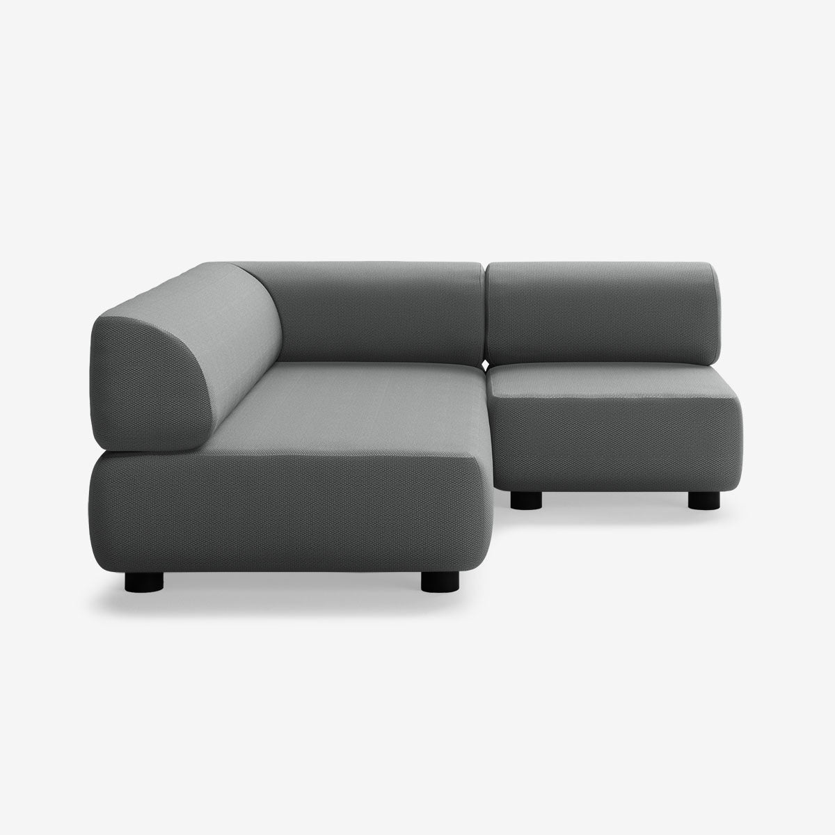 Bolder Sofa 170x200 Rechts Loop Charcoal Niedrige Beine