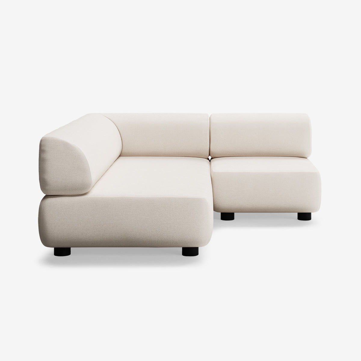 Bolder Sofa 170x200 Rechts Nantes Linen Chalk Niedrige Beine