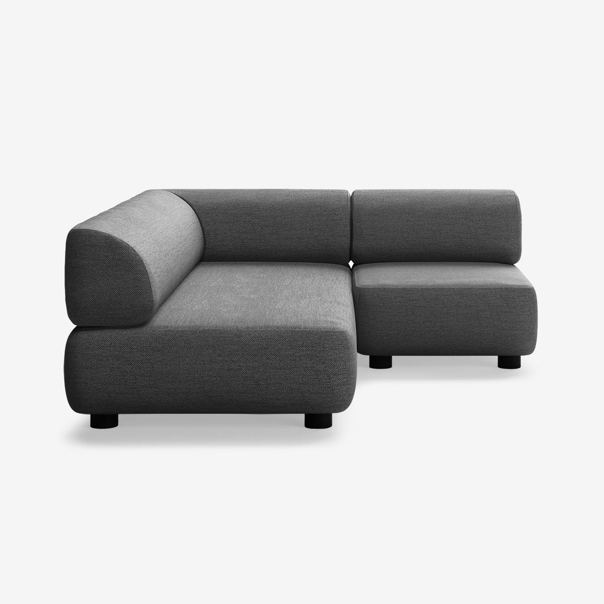 Bolder Sofa 170x200 Rechts Nantes Sooty Niedrige Beine