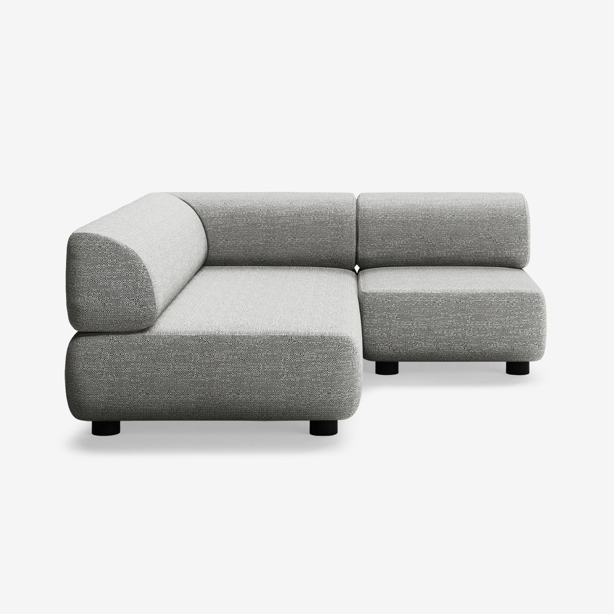 Bolder Sofa 170x200 Rechts Savant Zinc Niedrige Beine