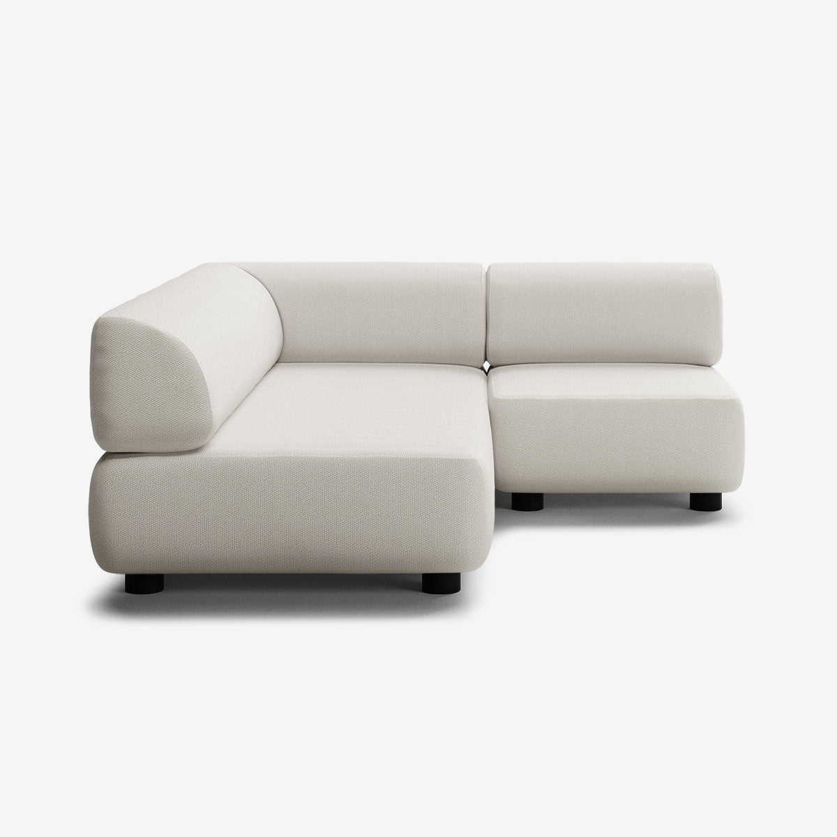 Bolder Sofa 170x200 cm niedrige Füße 3-Sitzer Rechts