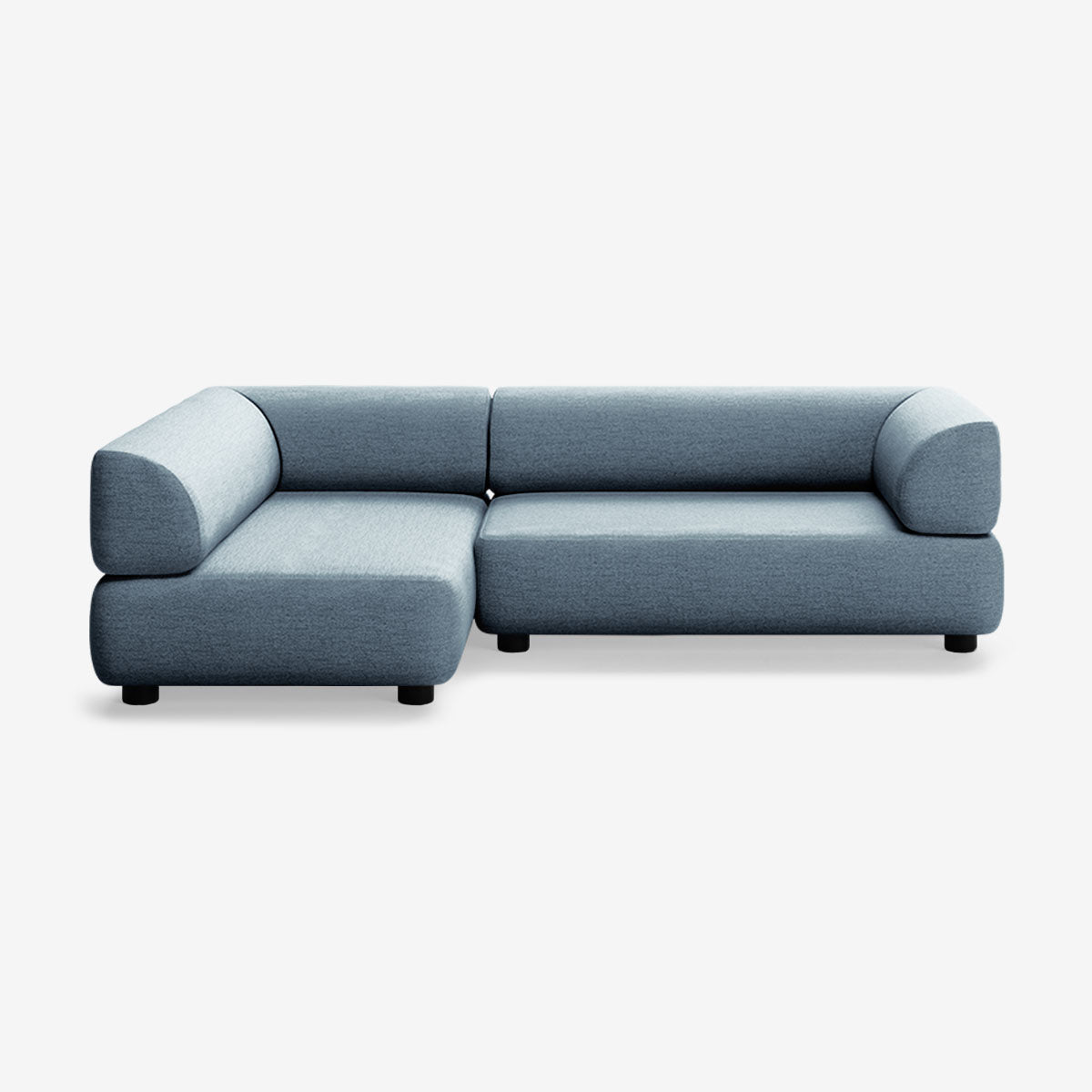 Bolder Sofa 245x150 Rechts Nantes Carbon Sky Niedrige Beine