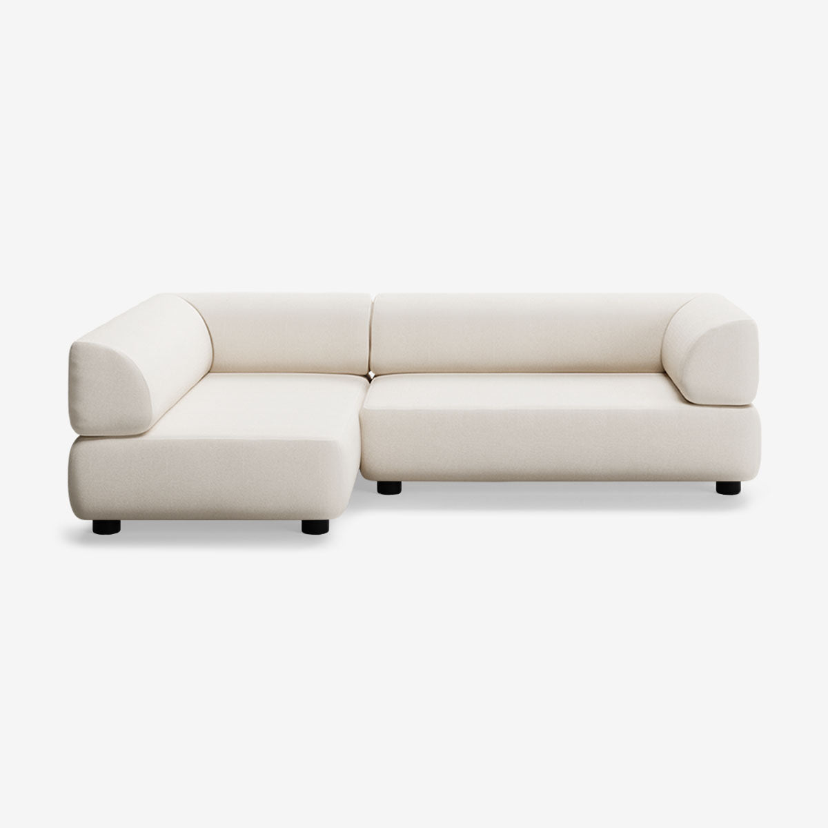 Bolder Sofa 245x150 Rechts Nantes Linen Chalk Niedrige Beine