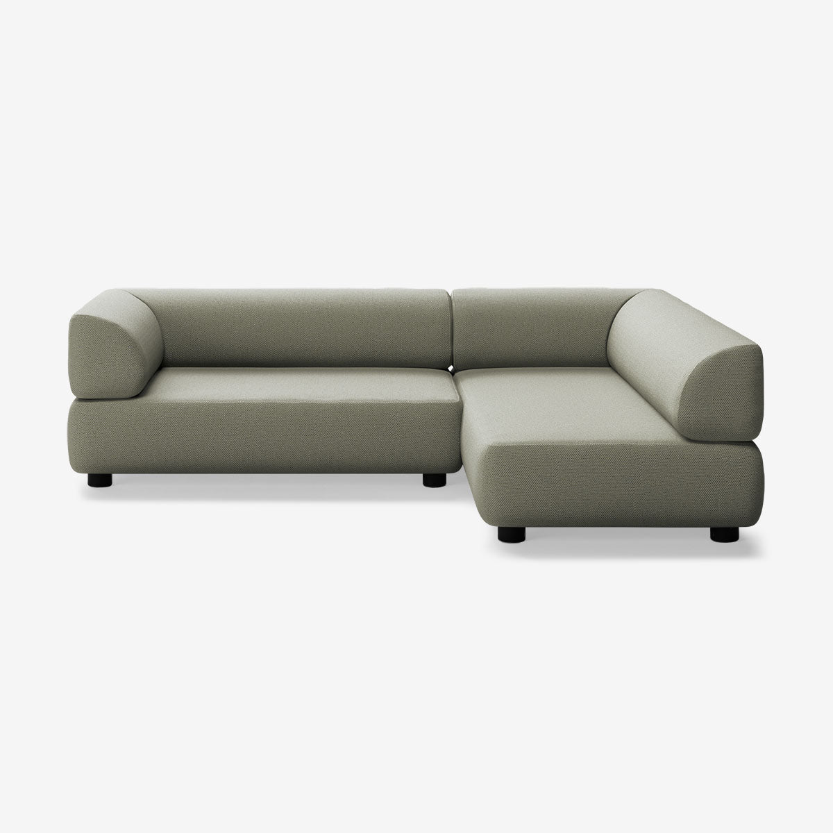 Bolder Sofa 245x170 Links Arc Oxide Niedrige Beine
