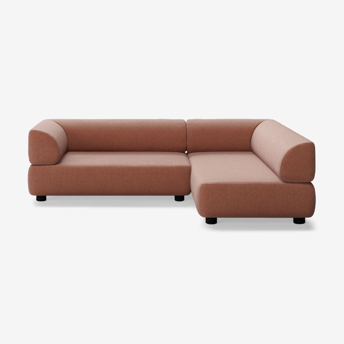 Bolder Sofa 245x170 Links Heritage Rust Niedrige Beine