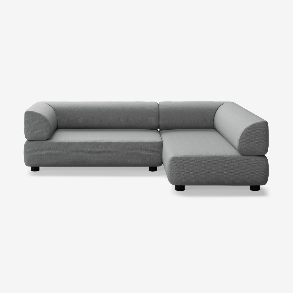 Bolder Sofa 245x170 Links Loop Charcoal Niedrige Beine