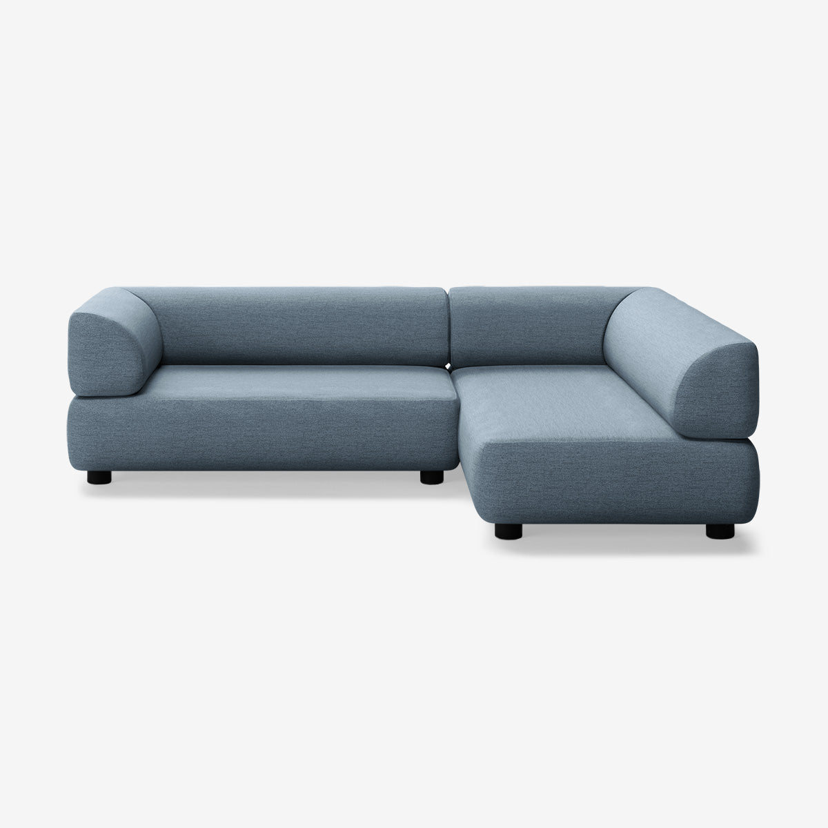Bolder Sofa 245x170 Links Nantes Carbon Sky Niedrige Beine