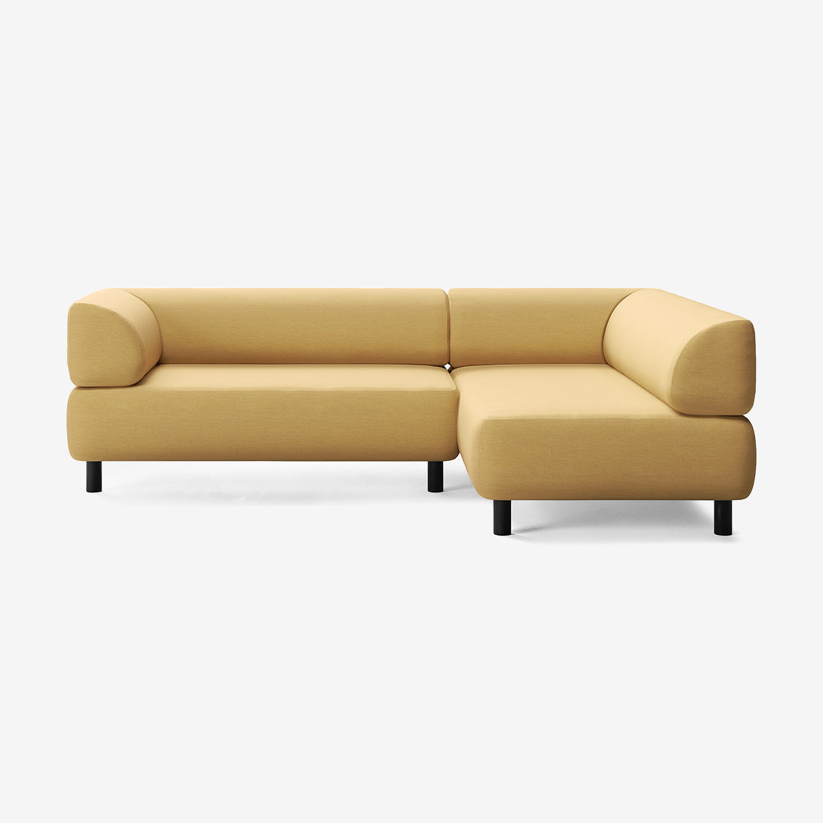 Bolder Sofa 245x170 Links Nantes Sunlight Schwarz