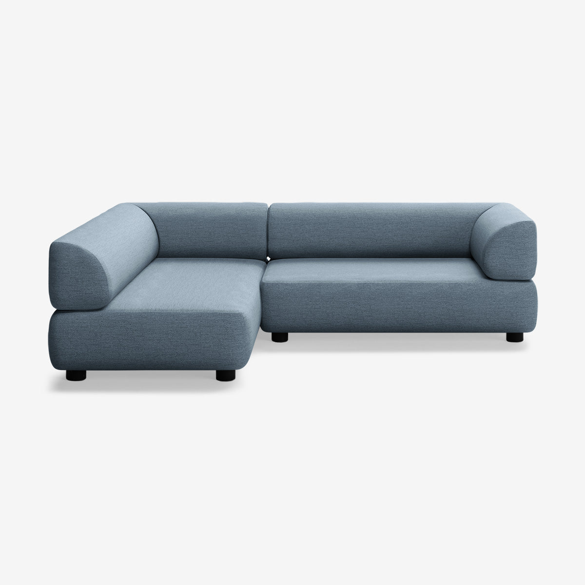 Bolder Sofa 245x170 Rechts Nantes Carbon Sky Niedrige Beine