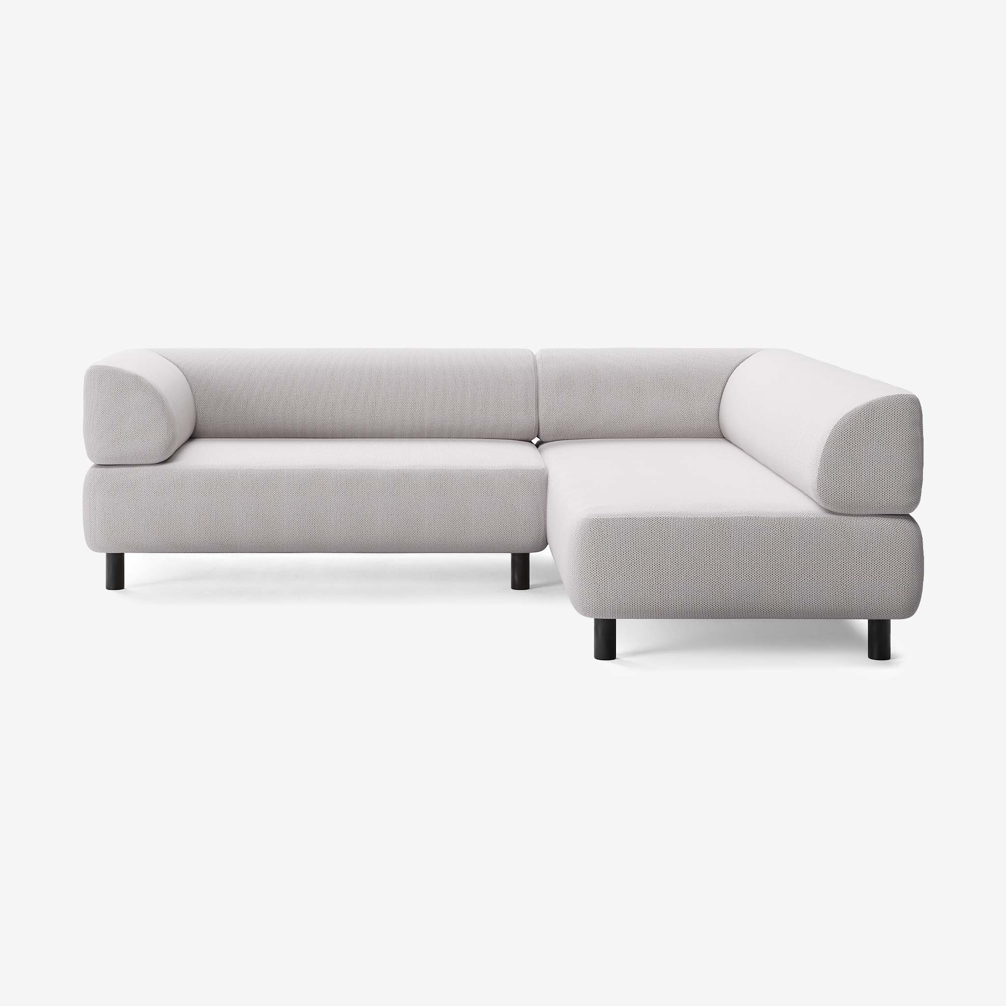 Bolder Sofa 245x200 Links Arc Concrete Schwarz
