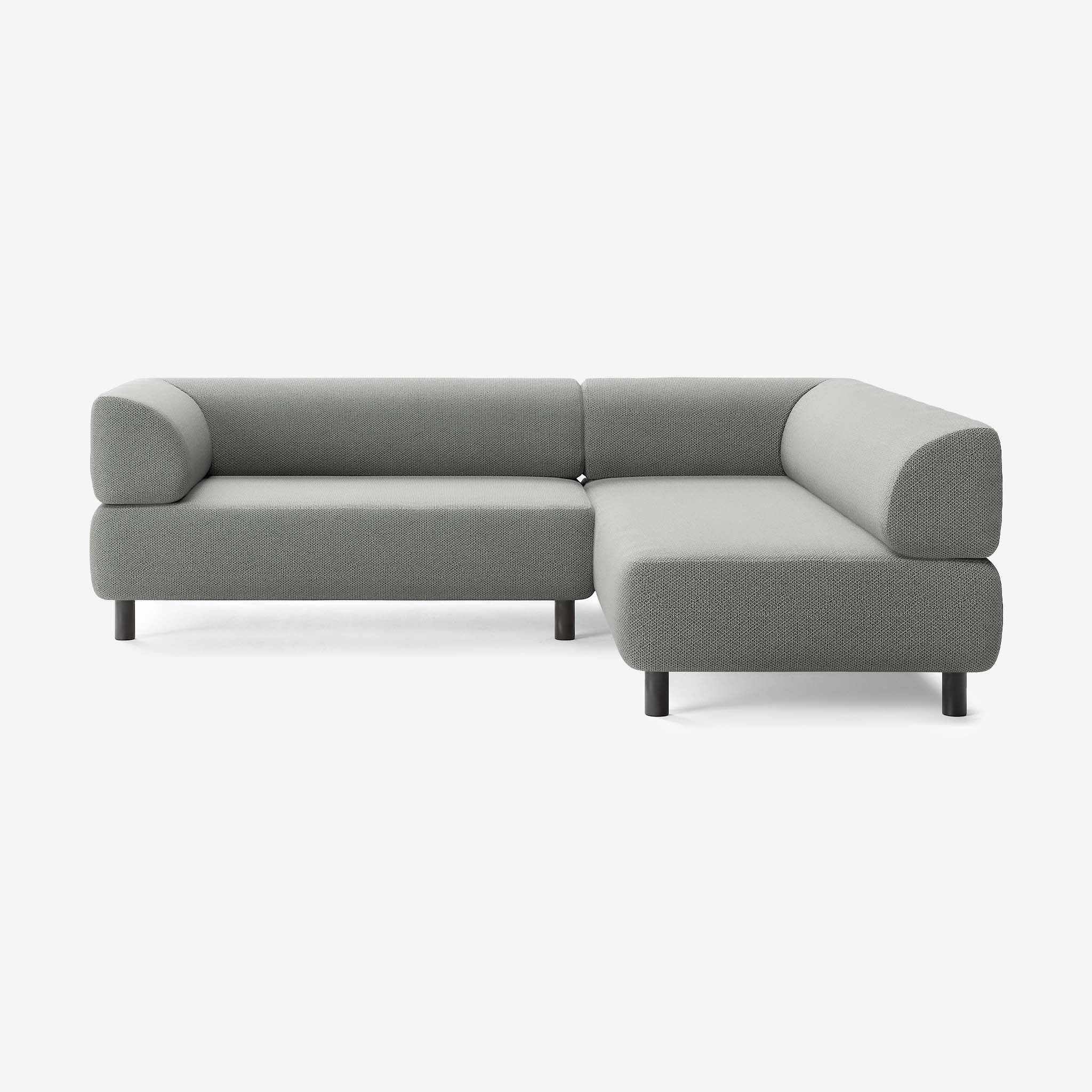 Bolder Sofa 245x200 Links Arc Lead Schwarz