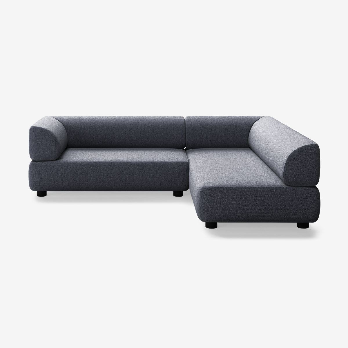 Bolder Sofa 245x200 Links Heritage Indigo Niedrige Beine