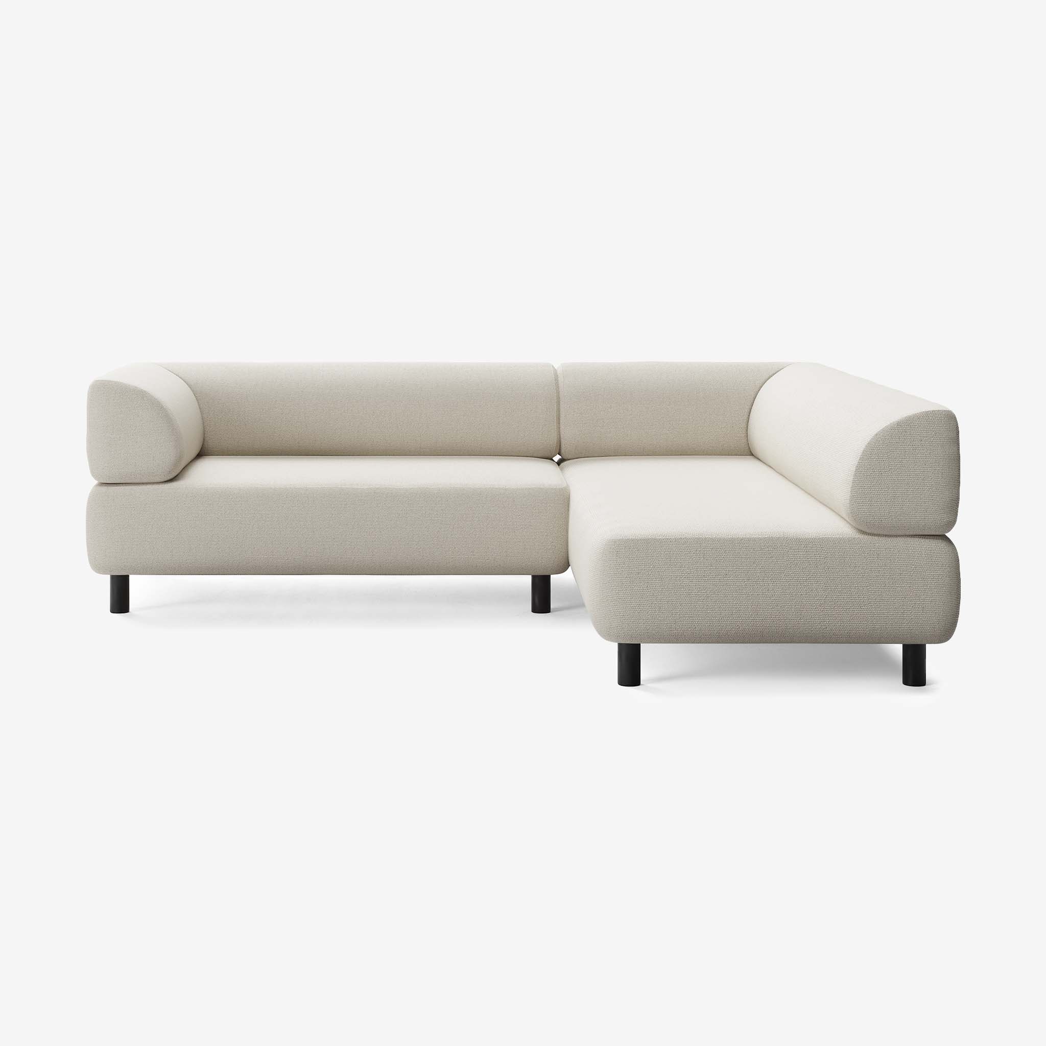 Bolder Sofa 245x200 Links Heritage Papyrus Schwarz