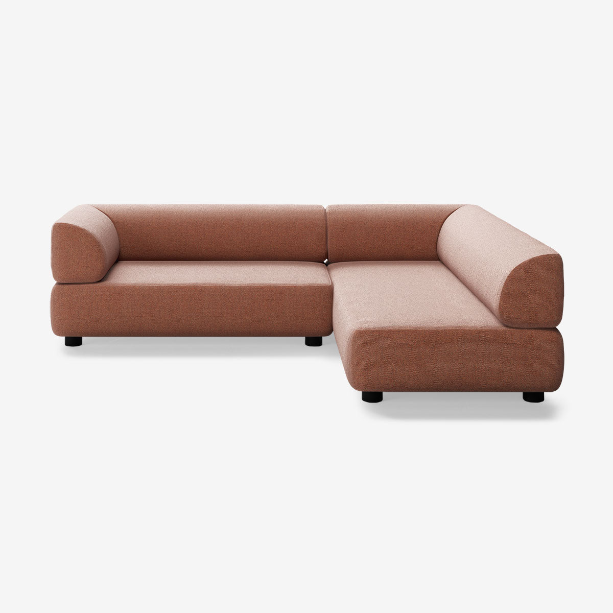 Bolder Sofa 245x200 Links Heritage Rust Niedrige Beine