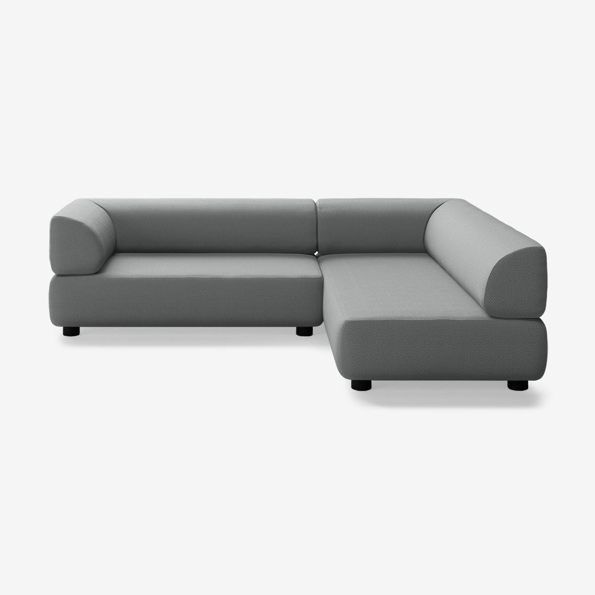 Bolder Sofa 245x200 Links Loop Charcoal Niedrige Beine