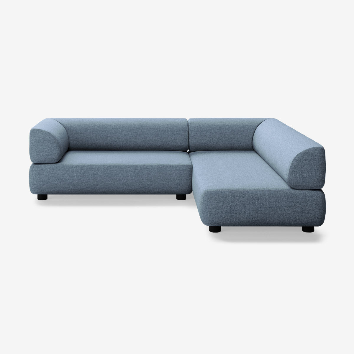 Bolder Sofa 245x200 Links Nantes Carbon Sky Niedrige Beine
