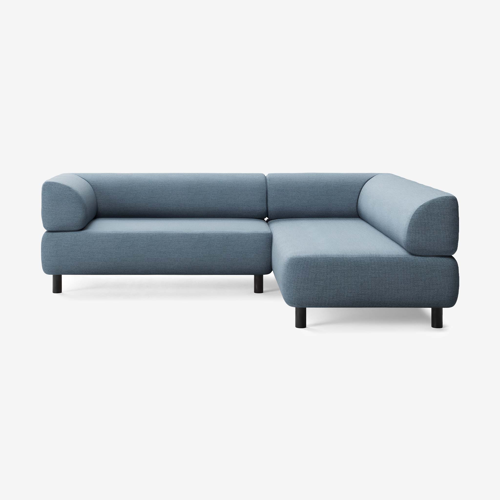 Bolder Sofa 245x200 Links Nantes Carbon Sky Schwarz
