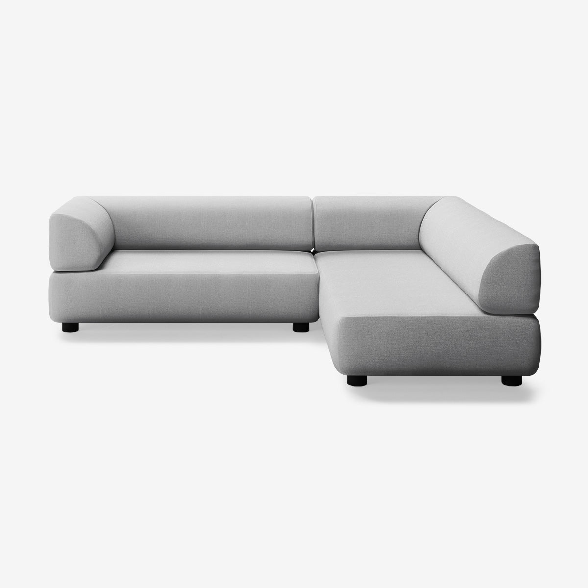 Bolder Sofa 245x200 Links Nantes Grey Chine Niedrige Beine