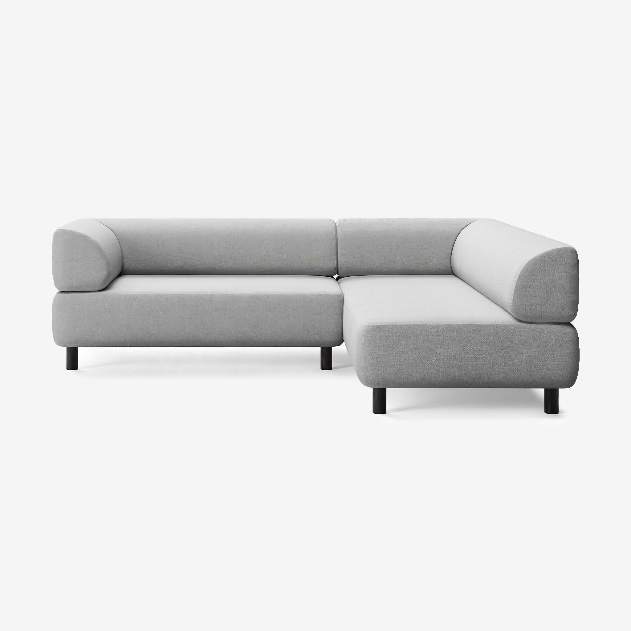 Bolder Sofa 245x200 Links Nantes Grey Chine Schwarz
