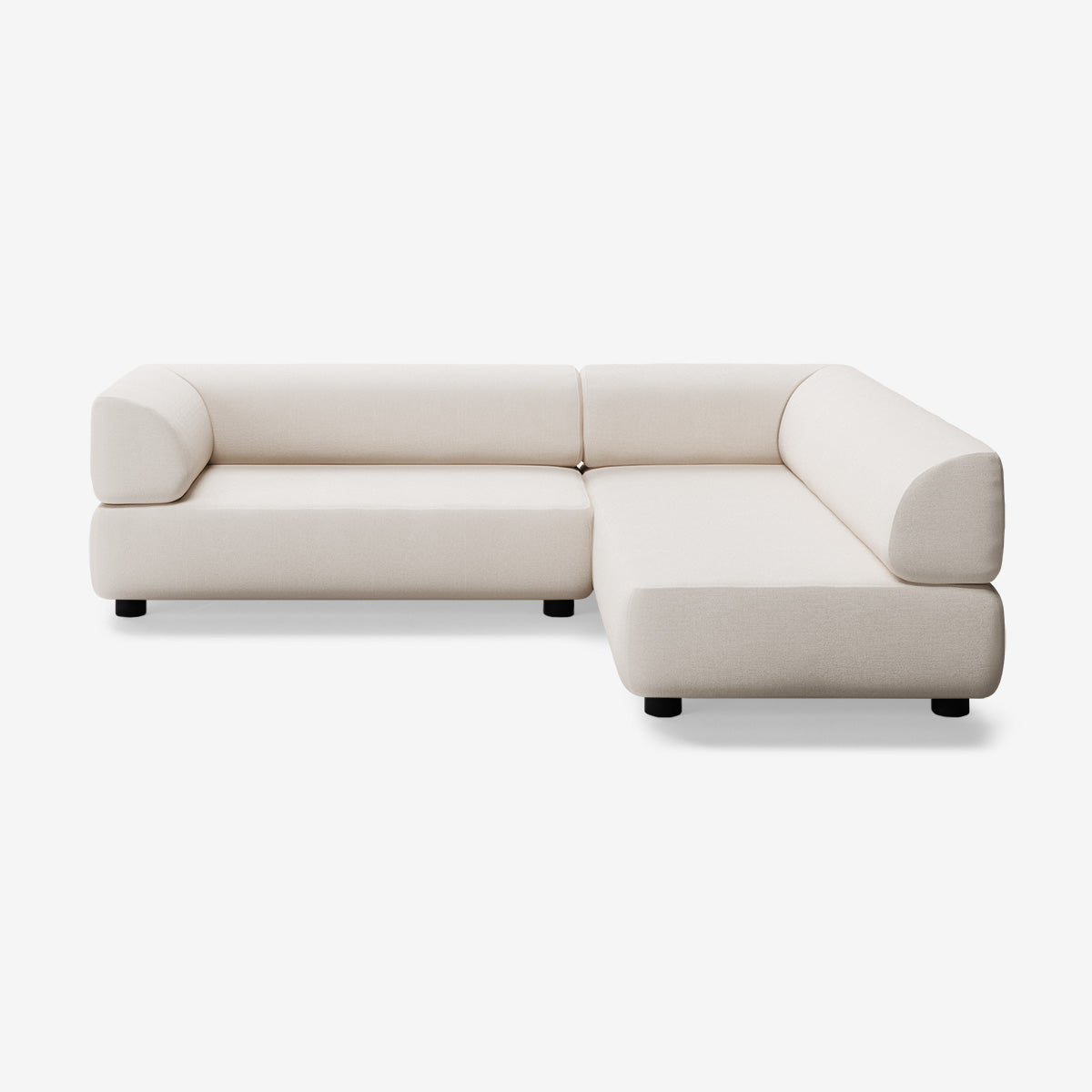 Bolder Sofa 245x200 Links Nantes Linen Chalk Niedrige Beine