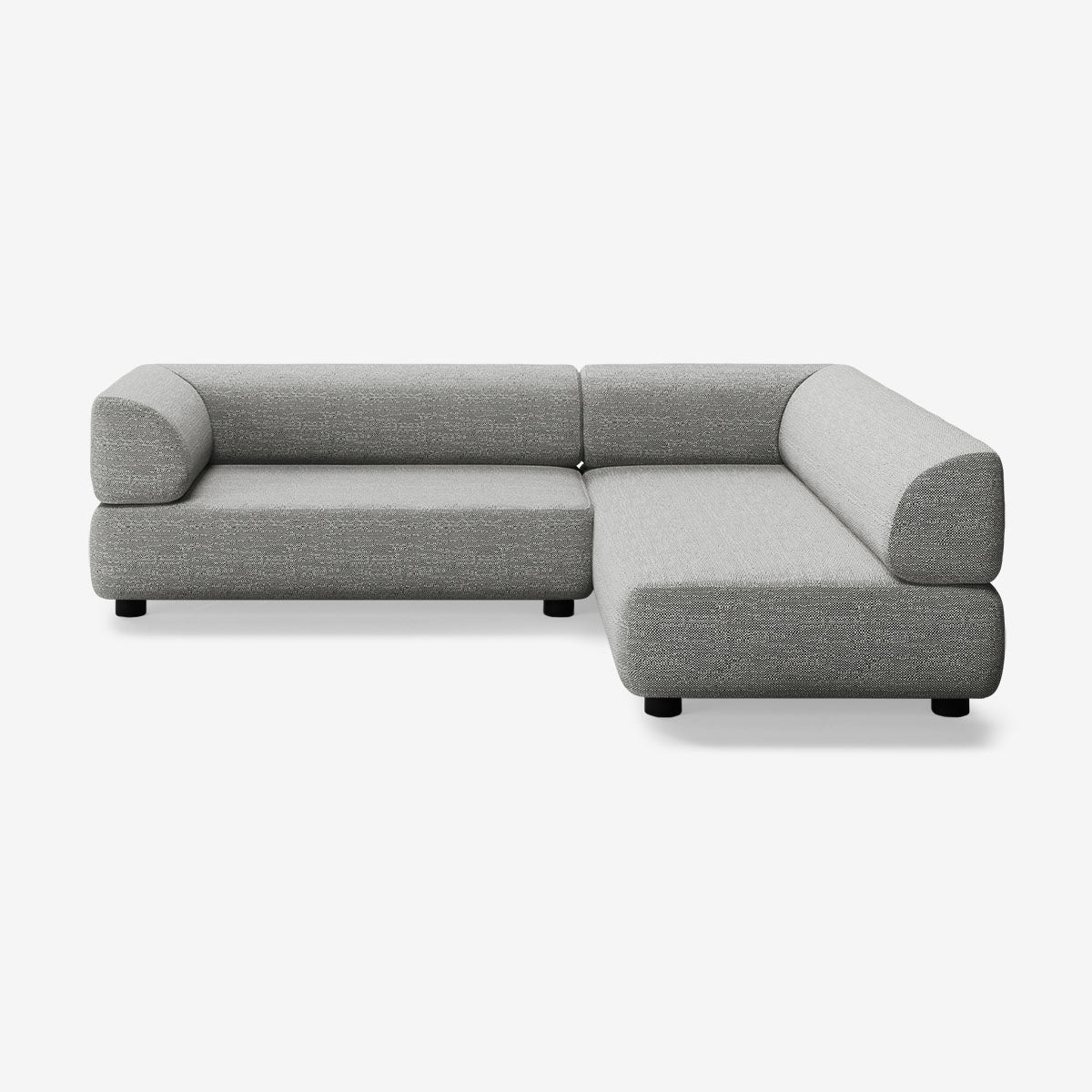 Bolder Sofa 245x200 Links Savant Zinc Niedrige Beine